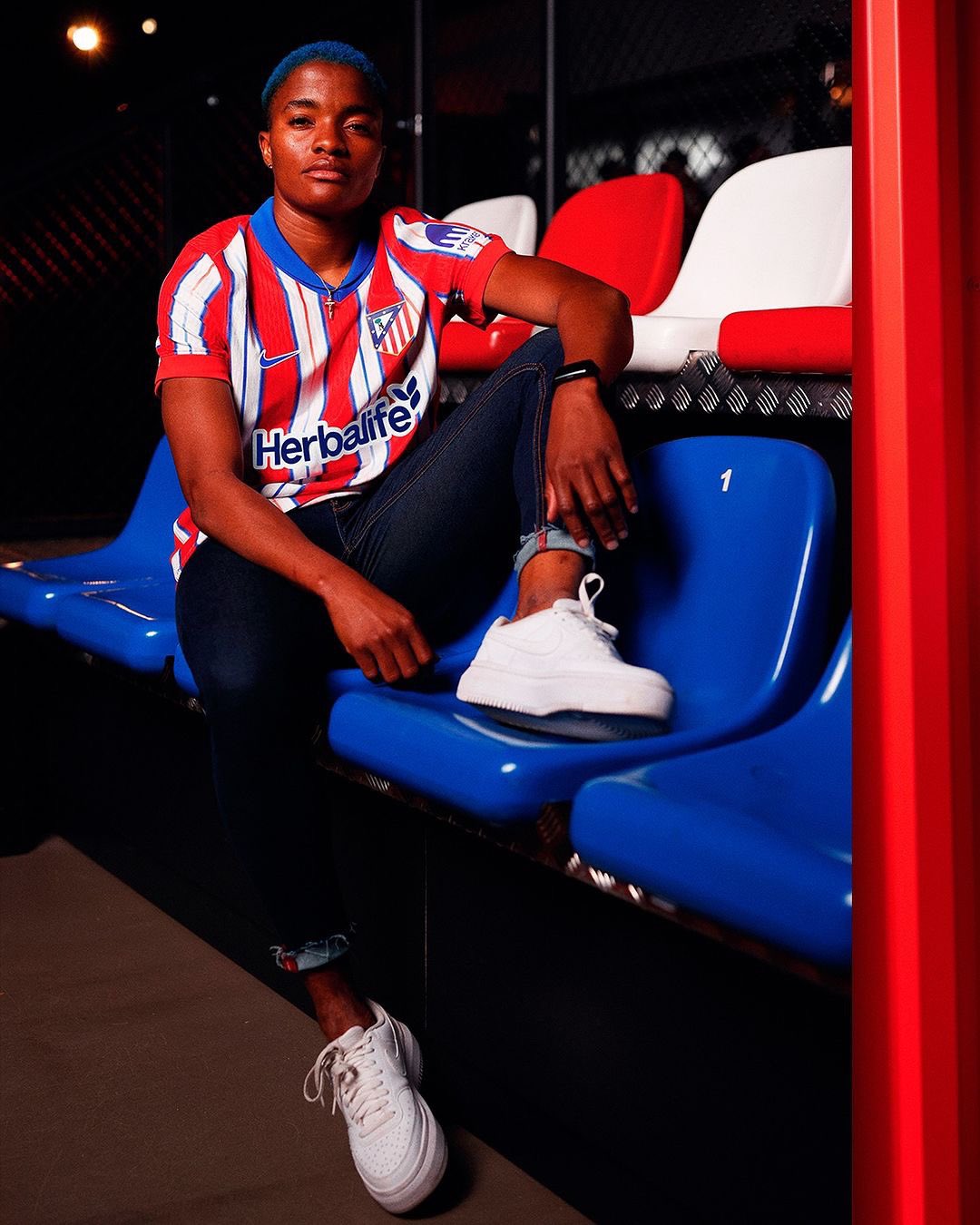 Ajibade models new Atlético de Madrid kits for 2024/2025