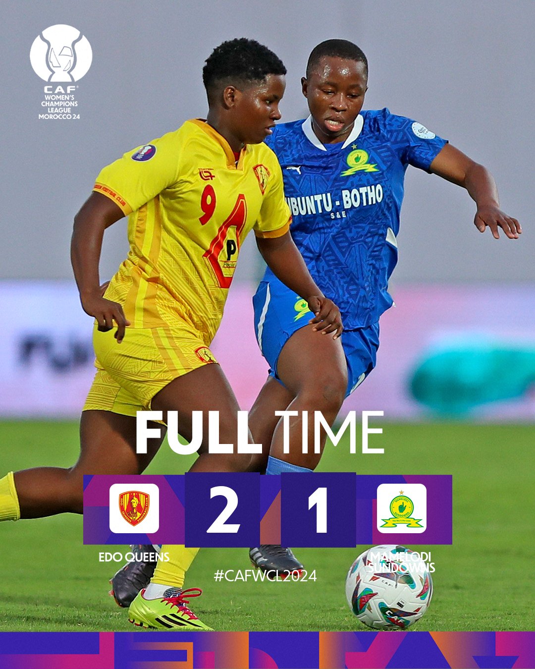 Edo Queens Stun Mamelodi Sundowns, Reach CAF Women's Champions League Semis