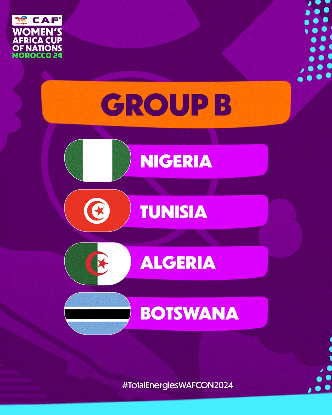 Super Falcons to face Algeria, two others in AFCON 2024 draw