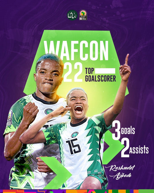 WAFCON 2022: Rasheedat Ajibade claims top-scorer award
