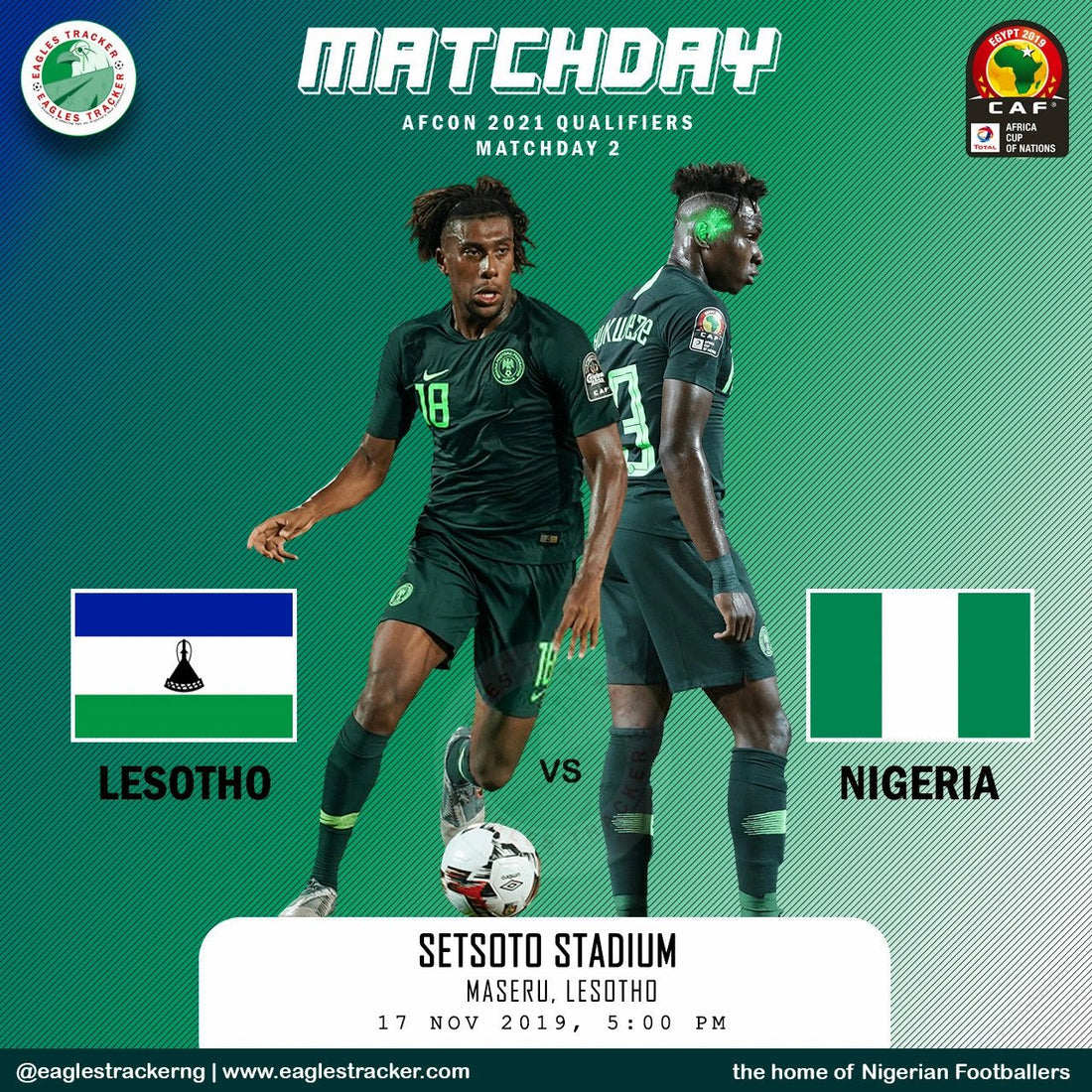 FULL TIME: LESOTHO 2 VS 4 NIGERIA