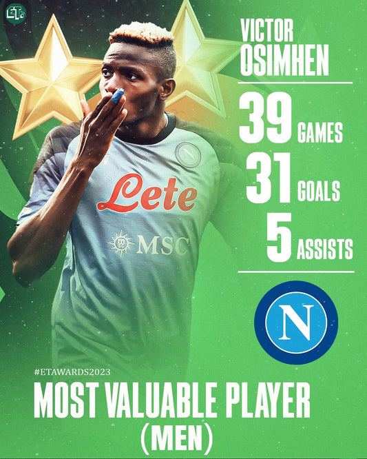 Victor Osimhen reigns as Nigerian Most Valuable Player of the Season