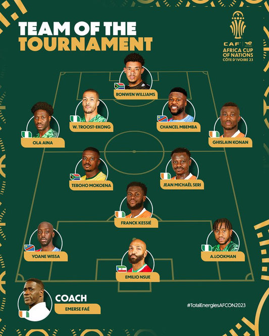 AFCON 2023: Aina, Troost-Ekong, Lookman make Team of the Tournament