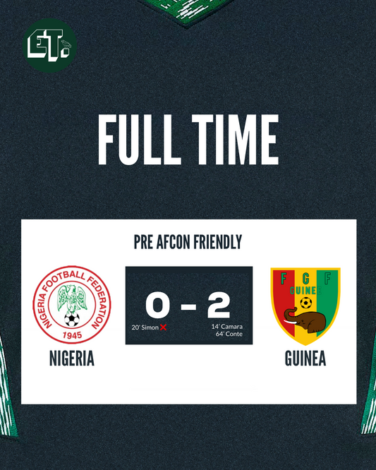 Nigeria 0-2 Guinea: Super Eagles lose last friendly before AFCON 2023 kicks off