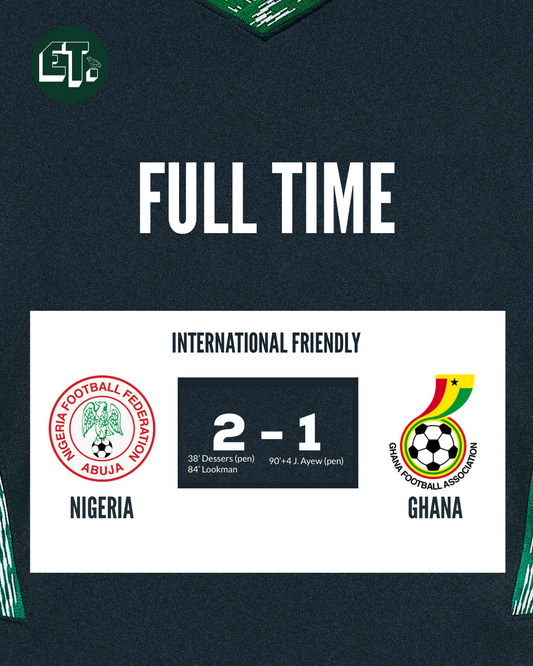 Nigeria 2-1 Ghana: Dessers, Lookman on target as Super Eagles soar