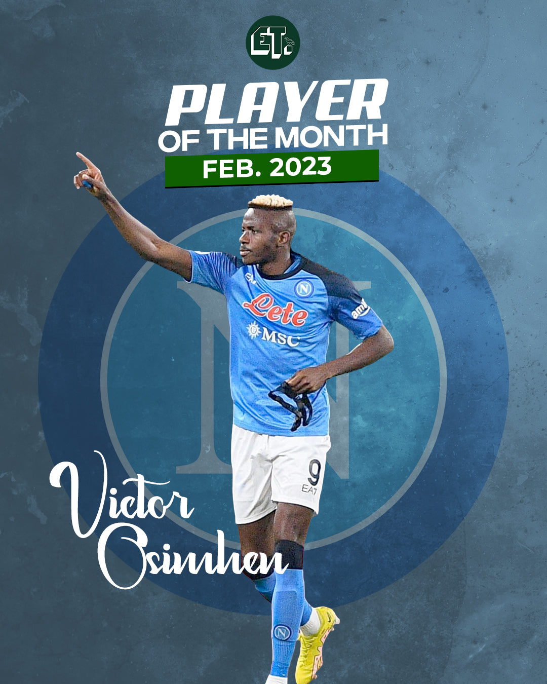 Victor Osimhen named Nigerian Player of the Month for February