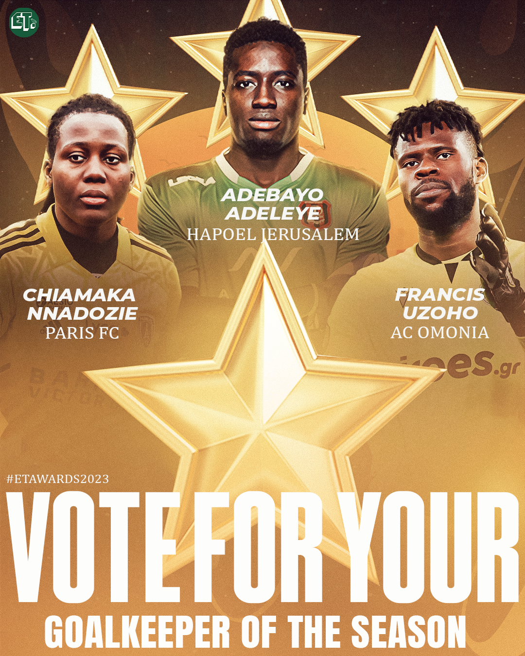Nigeria's Best Goalkeeper 2022/2023: Three brilliant shot-stoppers nominated for top award