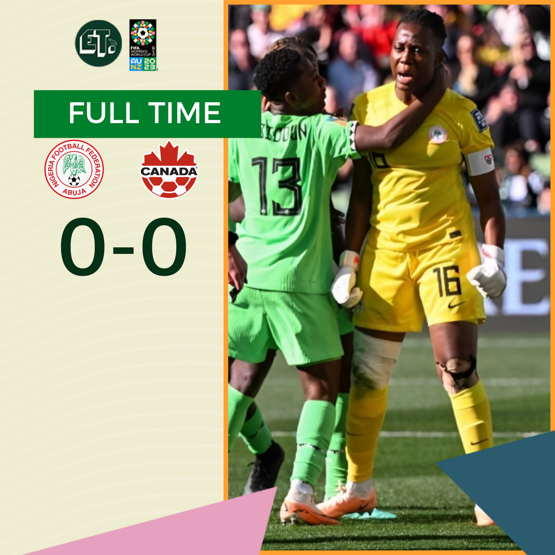 Nigeria 0-0 Canada: Nnadozie the hero has Super Falcons claim crucial point in World Cup opener