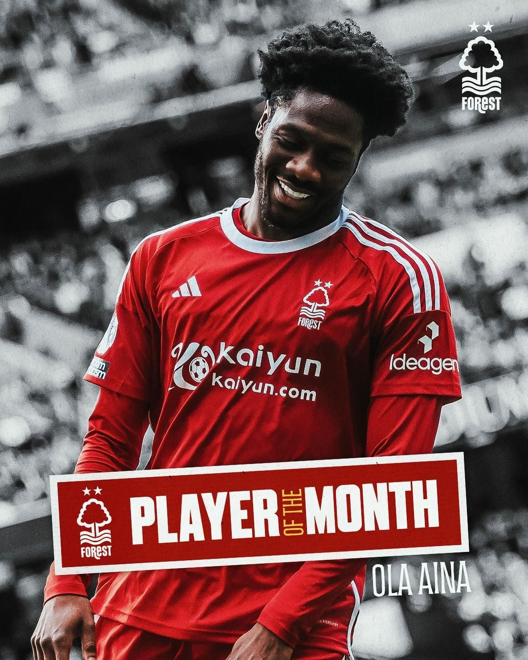 Ola Aina secures Nottingham Forest's Player of the Month award for September