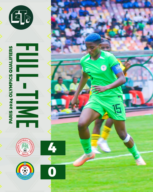 Nigeria 4-0 Ethiopia: Ajibade, Kanu, Oshoala fire Super Falcons to Olympics qualifier win