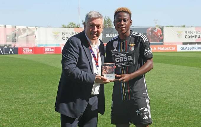 100 appearances milestone: Champions Benfica celebrate Christy Ucheibe